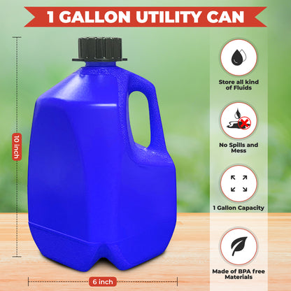 KP KOOL PRODUCTS 1 gallon plastic can - 1 gallon gas jug -  1 gallon gas can in your favorite color of choice. - Kool Products