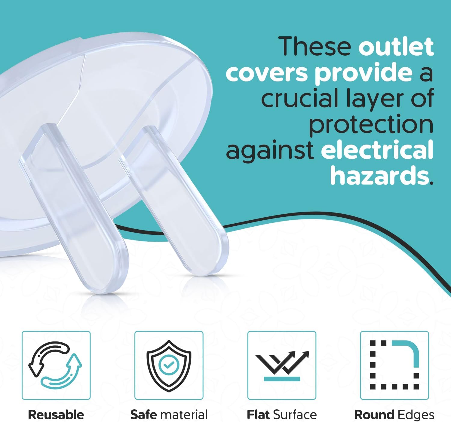 Outlet Plug Covers (40 Pack) Clear Child Proof Electrical Protector Safety Caps - Kool Products