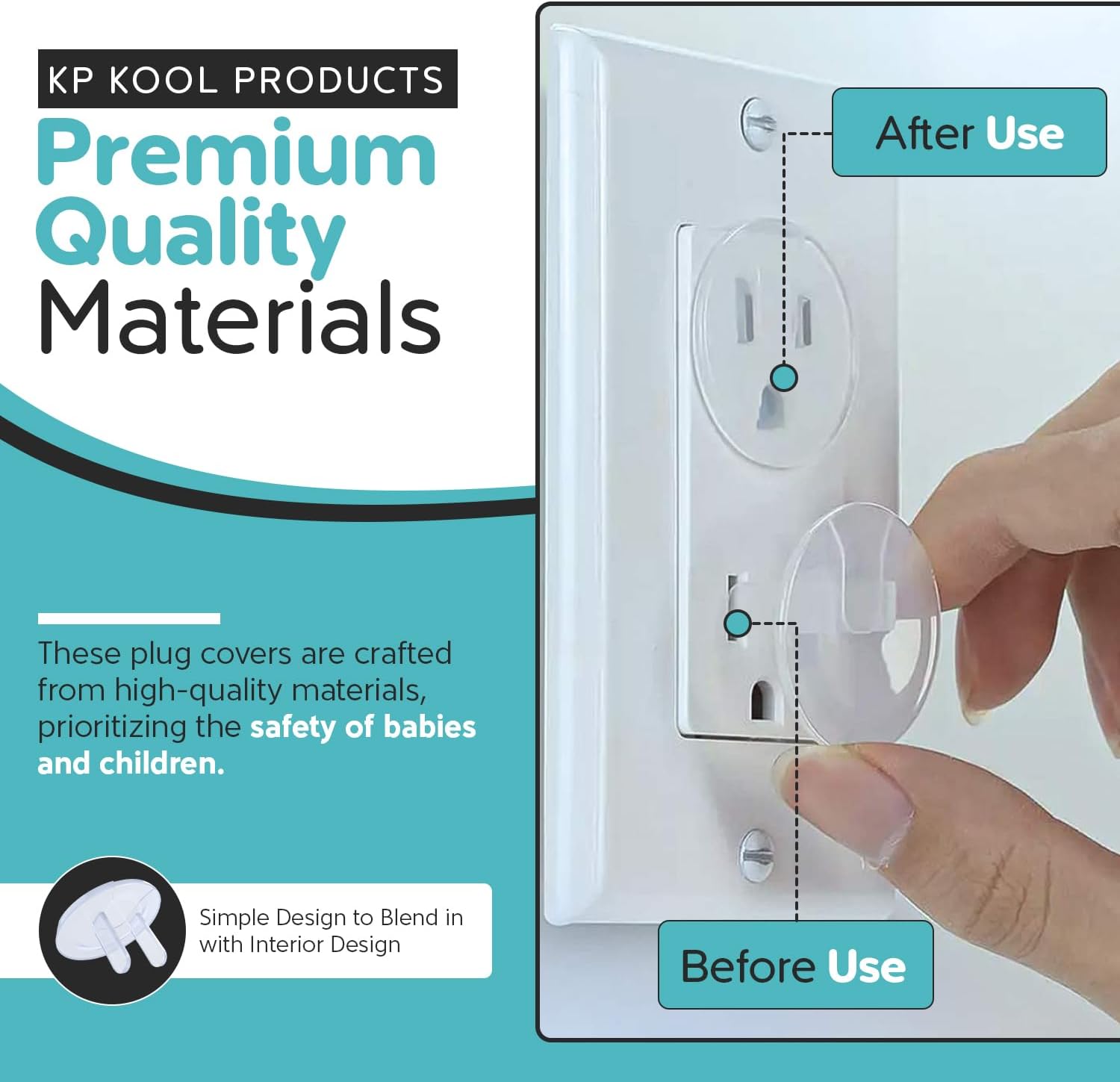 Outlet Plug Covers (40 Pack) Clear Child Proof Electrical Protector Safety Caps - Kool Products