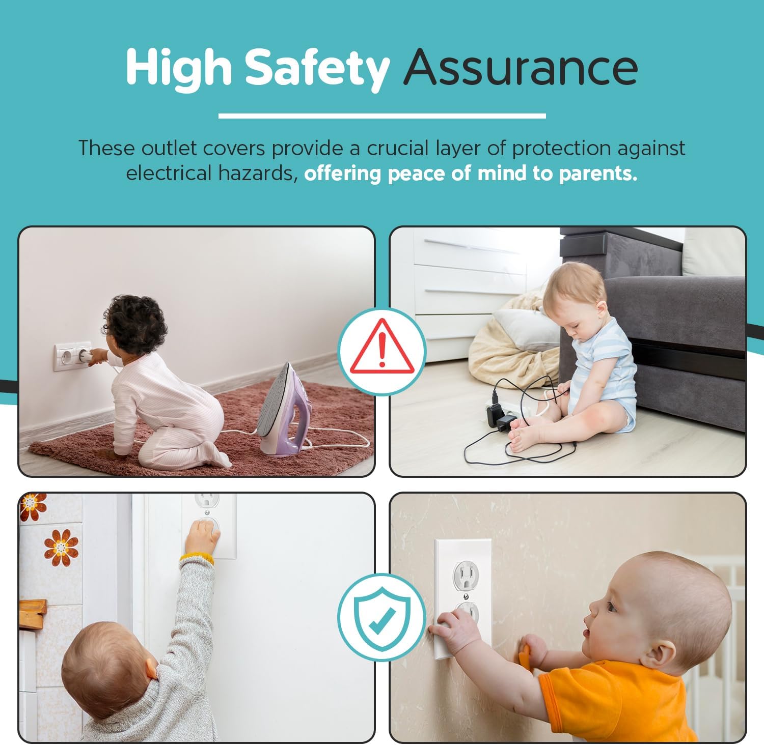 New Resource Group SC-100C – 100 Clear Electrical Outlet Child Safety Caps & Draft Stoppers
