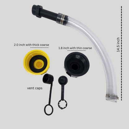 No Spill Fuel Spout – Easy Pour with Coarse & Fine Caps - Kool Products