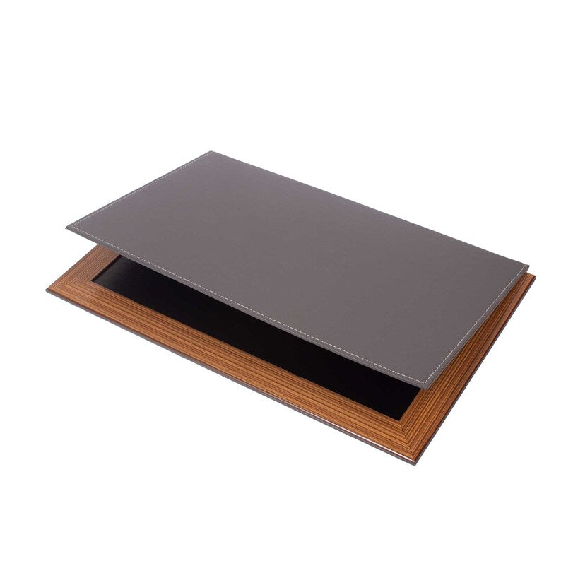 MOOG Leather Desk Pad With Wood Combination - Kool Products