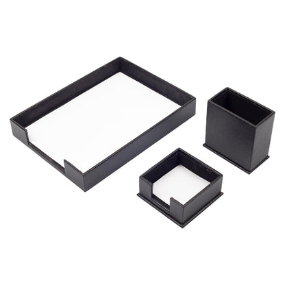 MOOG Leather Desk Set-3 Accessories-Single Document Tray - Orange - 3 PCS - Kool Products