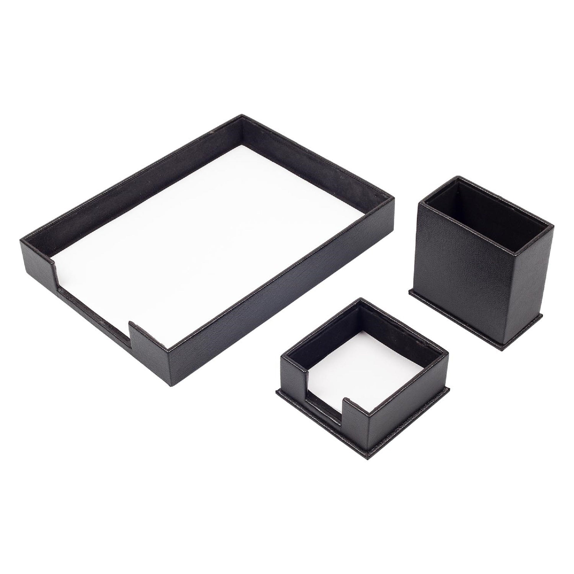 MOOG Leather Desk Set-3 Accessories-Single Document Tray - Turquoise - 3 PCS - Kool Products