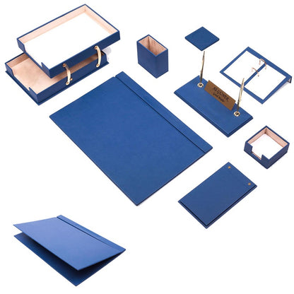 MOOG Leather Desk Set - Double Document Tray- Green - 10 PCS - Kool Products