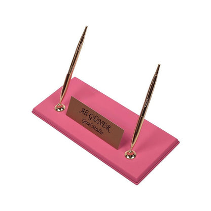 MOOG Leather Desk Set - Double Document Tray- Pink - 10 PCS - Kool Products