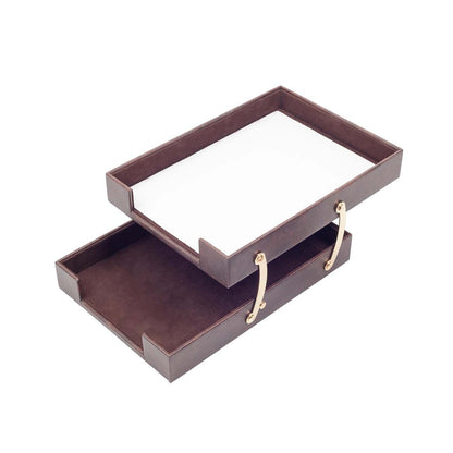 MOOG  Leather Double Document Tray - Kool Products