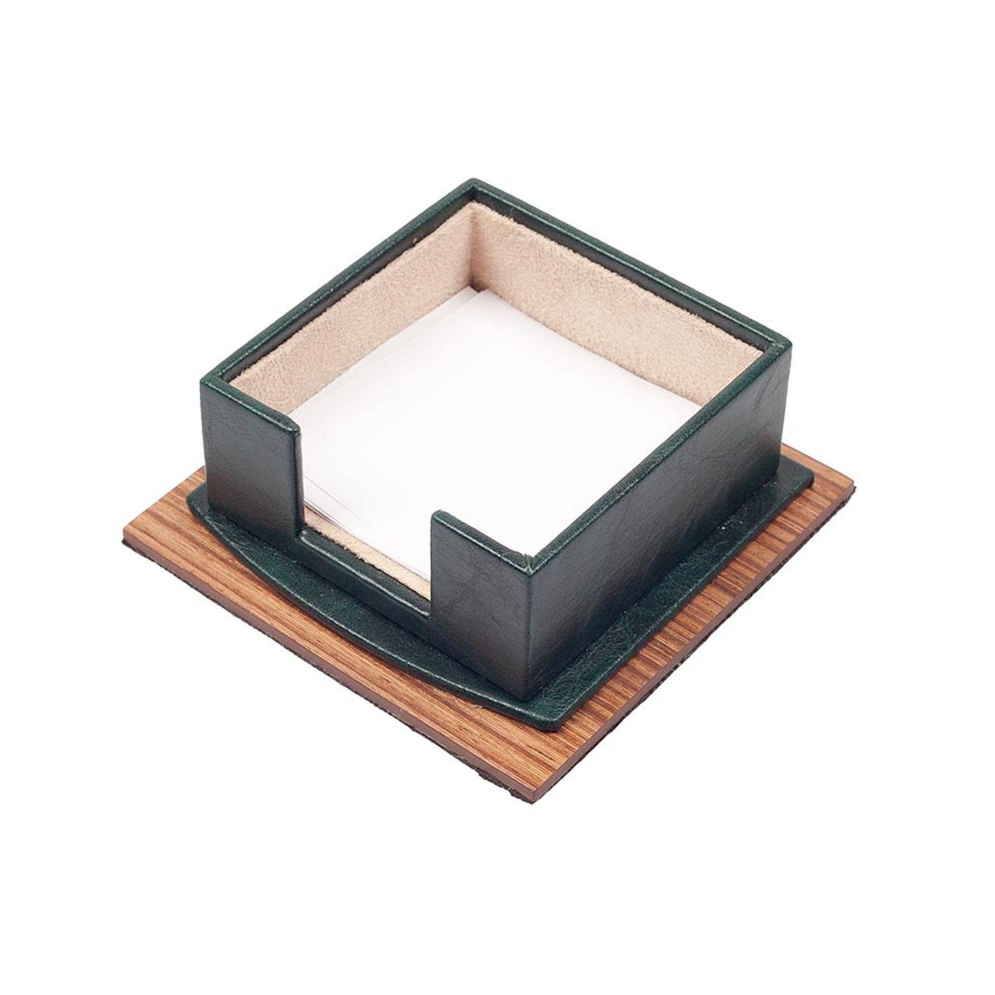 MOOG Star Leather Desk Set -Walnut Wood Combination - Green -11 PCS - Kool Products