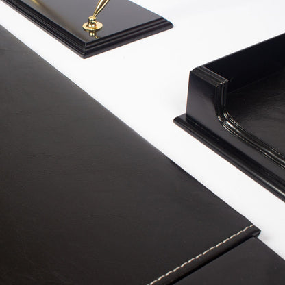 MOOG Wooden Prestige Black Desk Set - 8 PCS - Kool Products