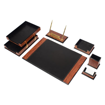 MOOG Wooden Prestige Desk Set -Burgundy- 8 PCS - Kool Products