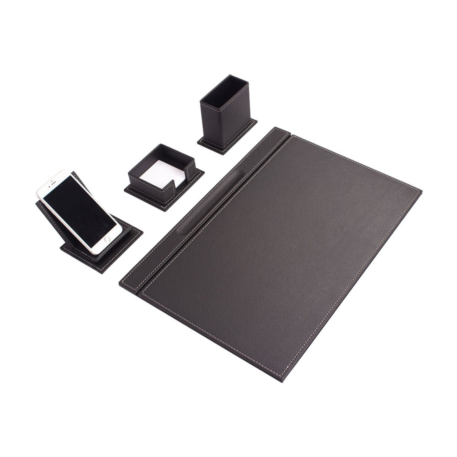 MOOG Luxury Desk Set-9 Accessories- Brown- 9 PCS - Kool Products