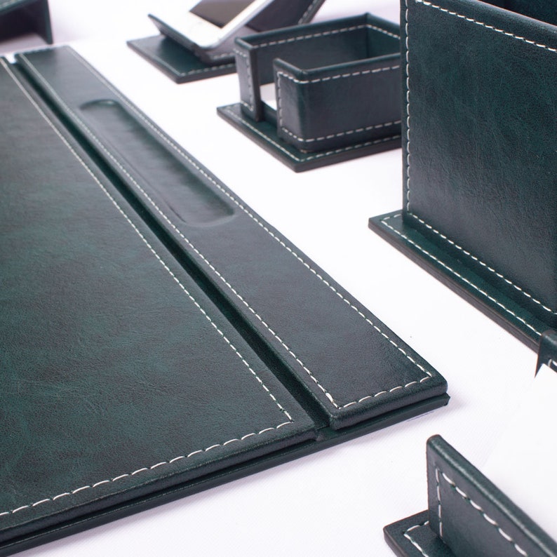 MOOG Luxury Desk Set-9 Accessories- Green - 9 PCS - Kool Products