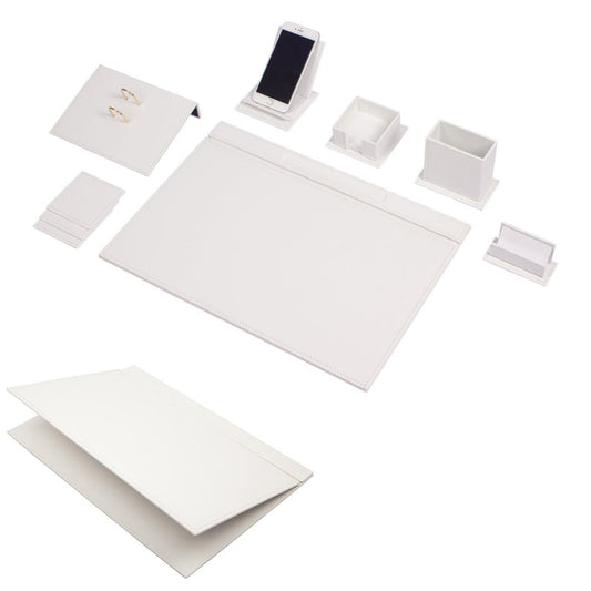 MOOG Luxury Desk Set-9 Accessories- White - 9 PCS - Kool Products