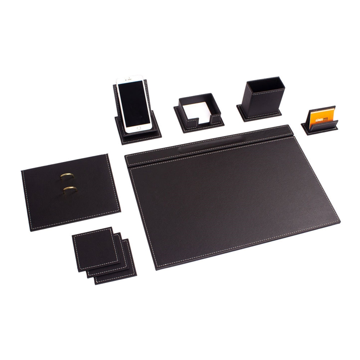 MOOG Luxury Desk Set-9 Accessories- White - 9 PCS - Kool Products