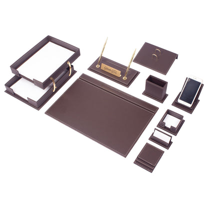 MOOG Luxury Desk Set - Double Document Tray- White - 13 PCS - Kool Products