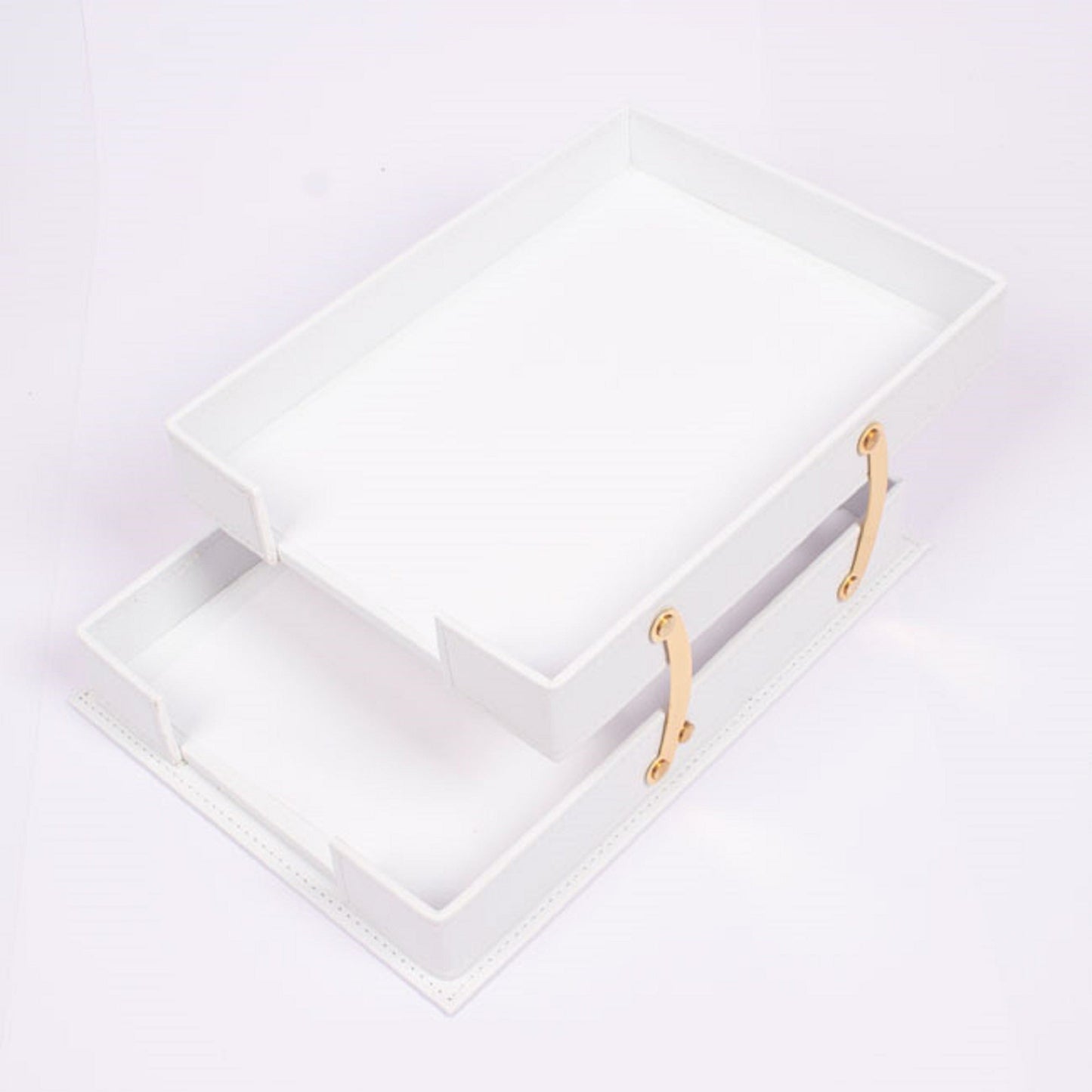 MOOG Luxury Desk Set - Double Document Tray- White - 13 PCS - Kool Products