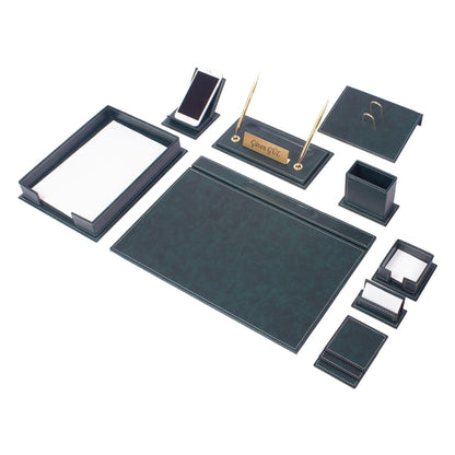 MOOG Luxury Desk Set - Single Document Tray- Black- 13 PCS - Kool Products