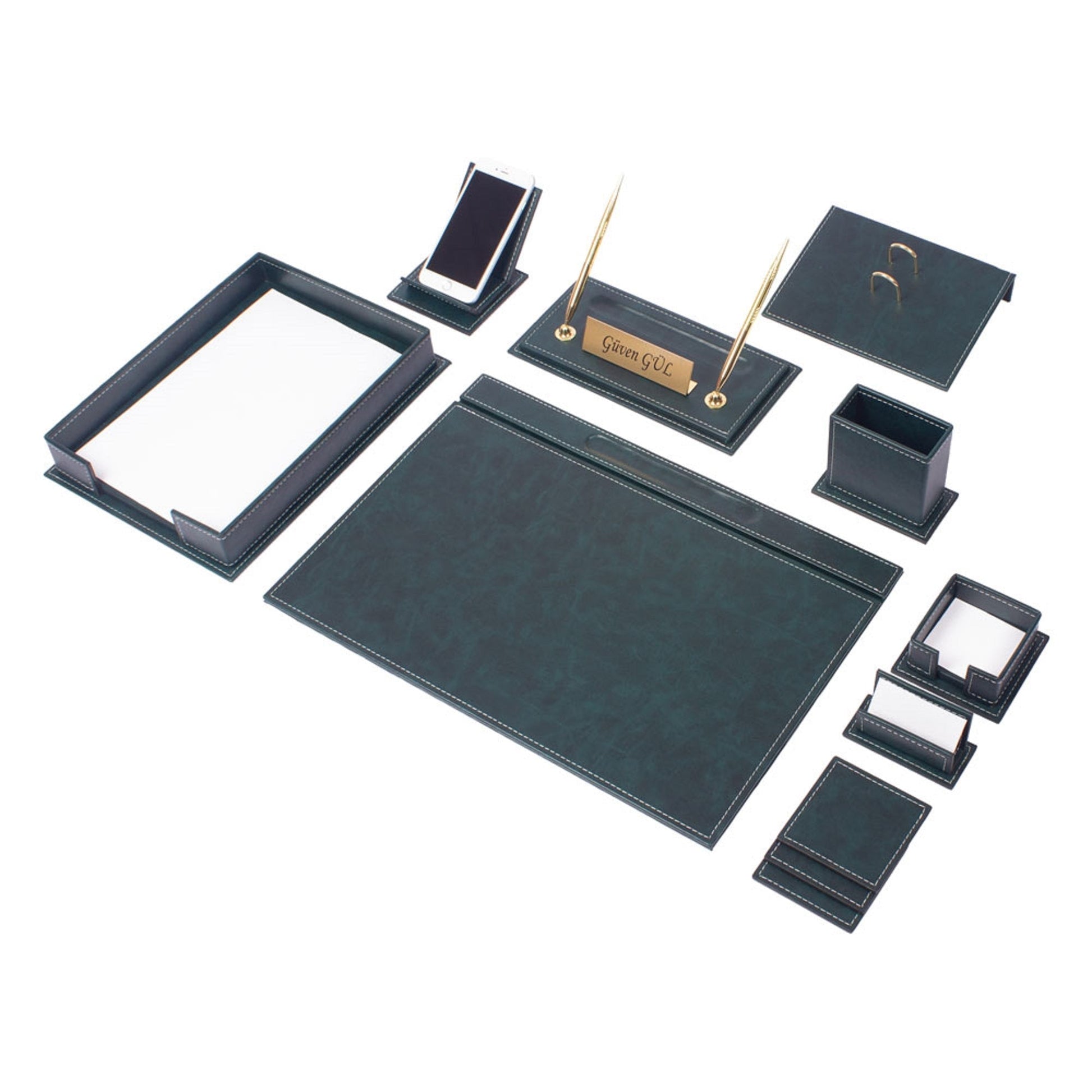 MOOG Luxury Desk Set - Single Document Tray- White- 13 PCS - Kool Products