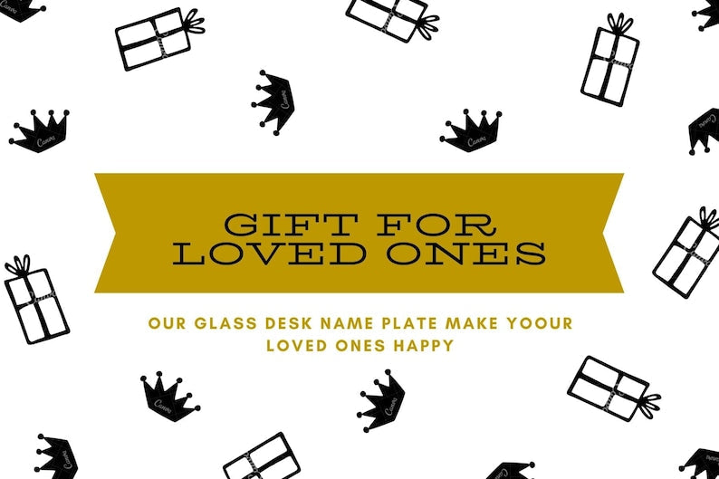 MOOG Personalized Glass Desk Name Plate - Kool Products