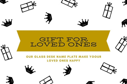 MOOG Personalized Glass Desk Name Plate - Kool Products