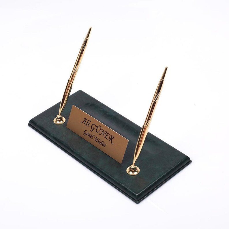 MOOG Leather Desk Set - Single Document Tray- Brown - 10 PCS - Kool Products