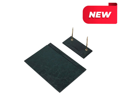 MOOG Leather Desk Set - Black- 2 PCS - Kool Products