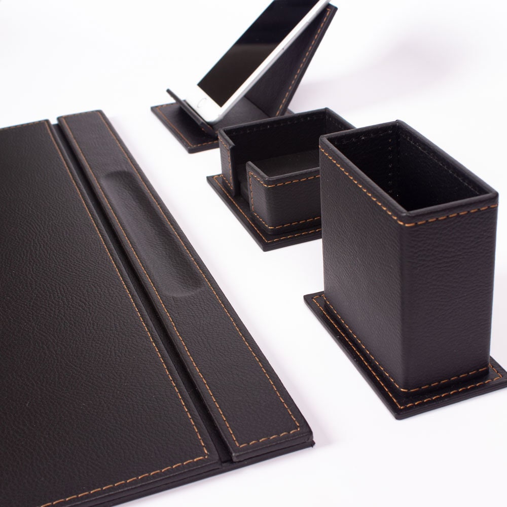 MOOG Luxury Desk Set-4 Accessories-  Black - 4 PCS - Kool Products
