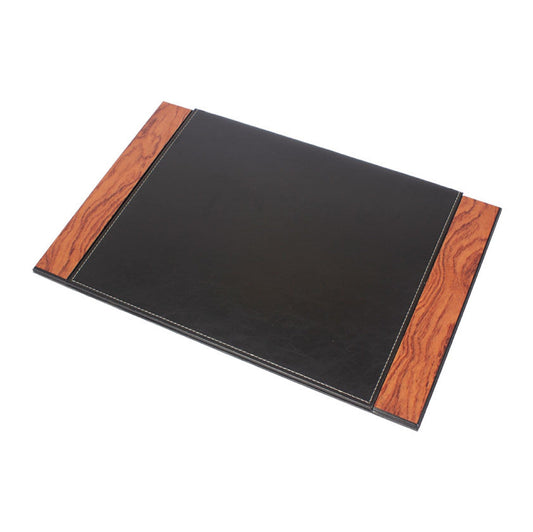 MOOG Leather Desk Pad | Prestige Desk Pad Mahogany Wood Combination | Desk Pad With Cover | Leather - Kool Products
