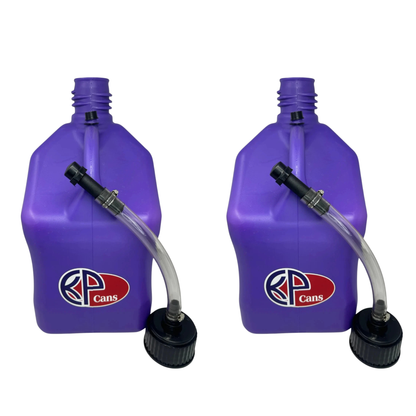 KP Cans 5.5 Gallon Square Racing Fuel Can with Flexible Hose & Cap - 2 Pack,3 Pack and 5 Pack - Kool Products