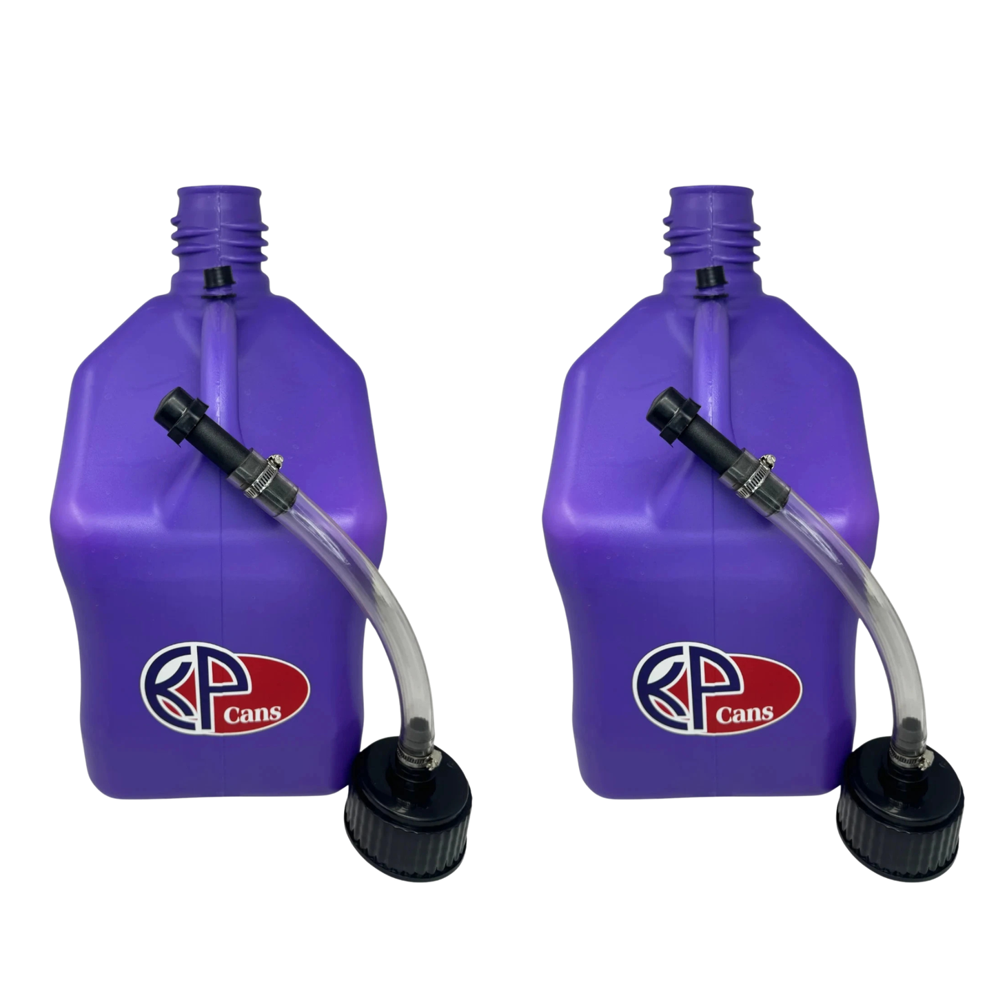 KP Cans 5.5 Gallon Square Racing Fuel Can with Flexible Hose & Cap - 2 Pack,3 Pack and 5 Pack - Kool Products