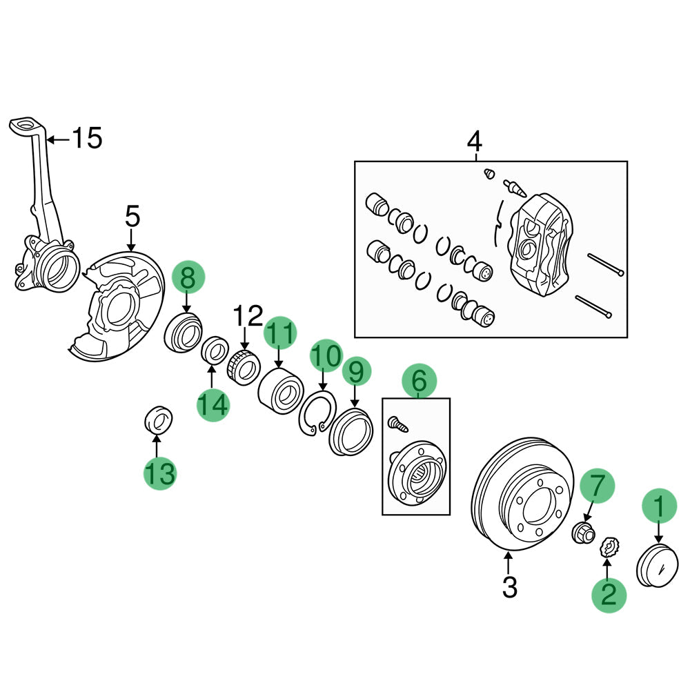 930-417K (Non-ABS) - Front Wheel Hub Bearing Repair Kit Assembly - Kool Products