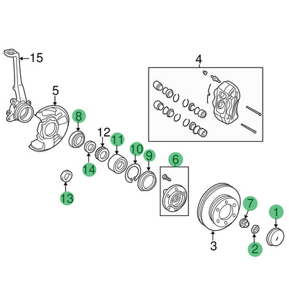930-417K (Non-ABS) - Front Wheel Hub Bearing Repair Kit Assembly - Kool Products