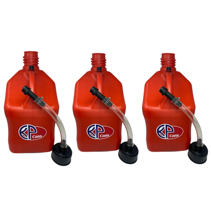 KP Cans 5.5 Gallon Square Racing Fuel Can with Flexible Hose & Cap - Kool Products