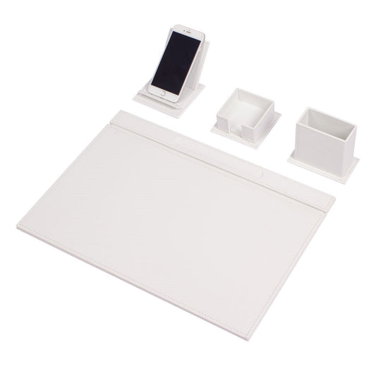 MOOG Luxury Desk Set-4 Accessories- White  - 4 PCS - Kool Products