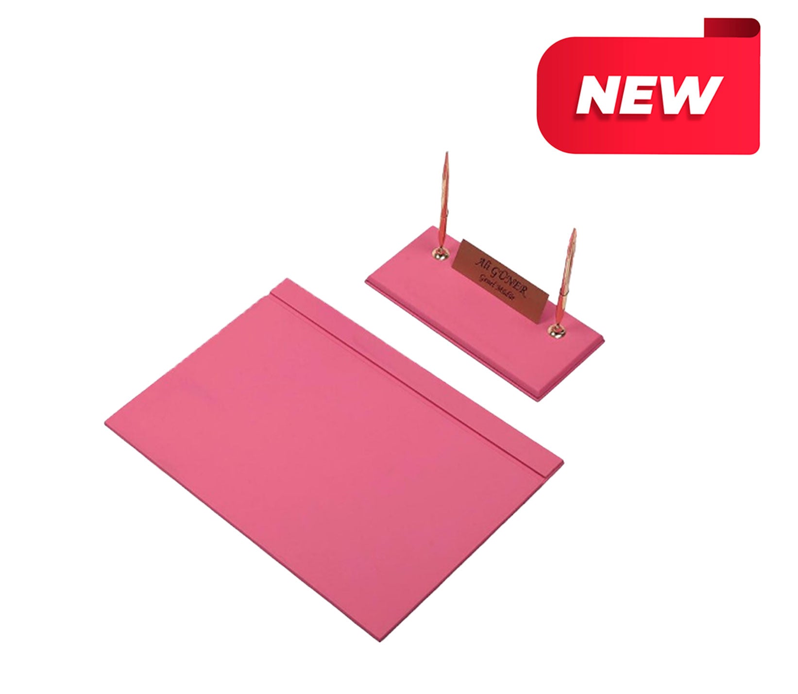 MOOG Leather Desk Set - Red- 2 PCS - Kool Products