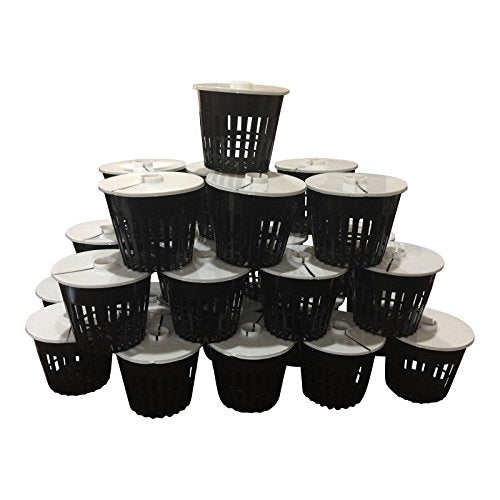 Net Pot 3 inch with Lids Mesh Hydroponic Aeroponic Orchid Round (25 Pack) 14.99 freeshipping - Kool Products