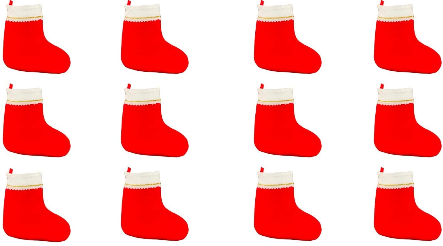 KP KOOL PRODUCTS Christmas Stockings (Set of 12) Faux Fur Christmas Decorations, Personalized Christmas Stockings with Gold Trim 14” Long 16.99 freeshipping - Kool Products