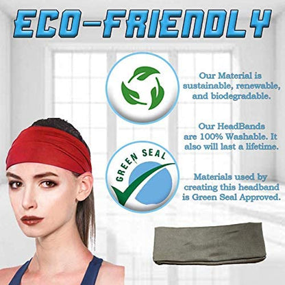 Merino Wool Headbands for Women Men Soft Hair Band Workout Sweatbands  Summer Outdoor Accessories Dark Green 