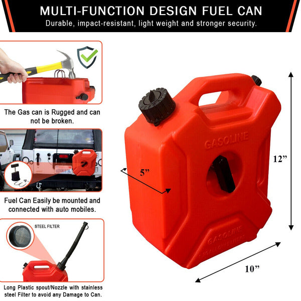 1.3 Gallon Gas Can with Auto Mount and One Gas Can Spout Replacement (5 L) 32.99 freeshipping 
