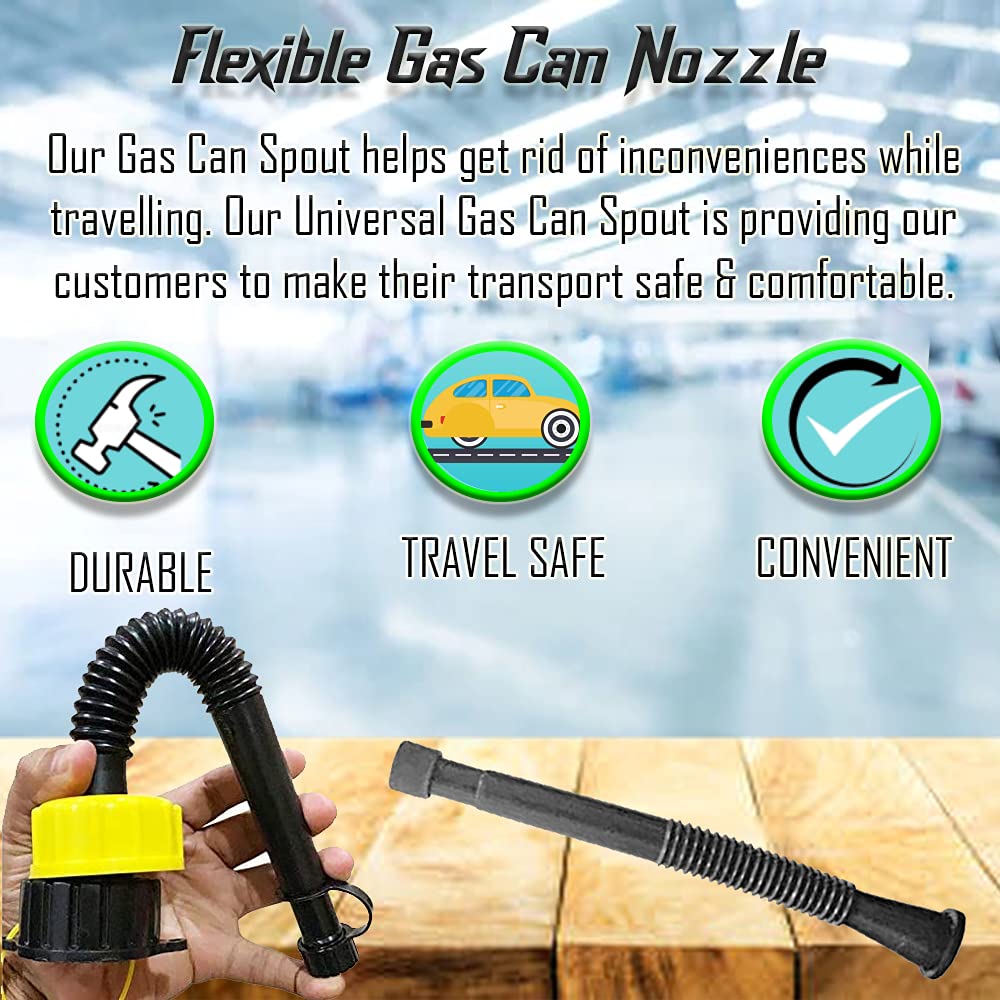 Super Long 11" Flexible Spout with Tons of Accessories - Fits Most Cans & Jugs 11.44 freeshipping - Kool Products