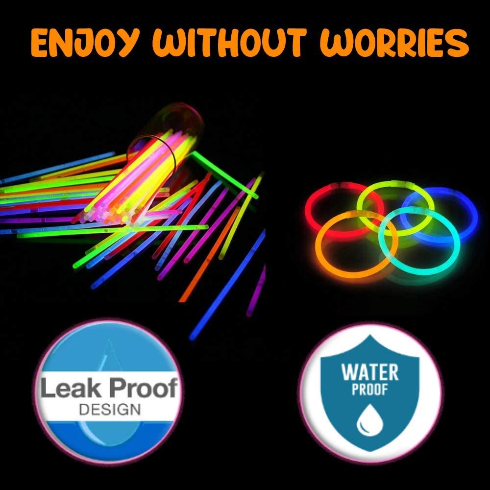 Glow Party Sticks - Neon Party Supplies Glow Stick - Bulk Glow Sticks - Glow Necklaces and Bracelets - Light Sticks - Bulk Party Glow Sticks - Neon Necklace Glowsticks (Pack of 100) 9.99 freeshipping - Kool Products