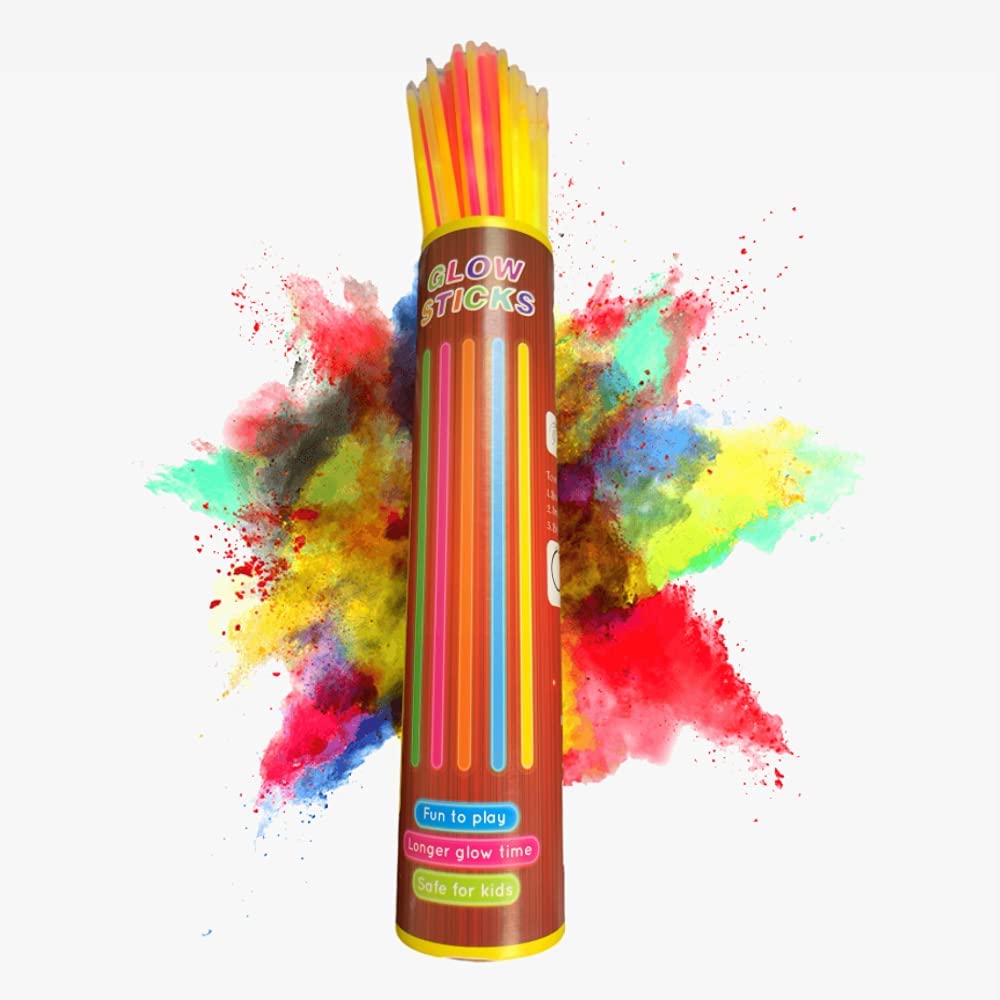 50 Pack Bulk Glow Sticks, Assorted Colors Party Light Sticks for