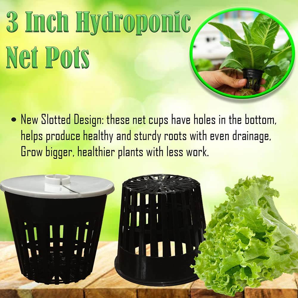 Net Pot 3 inch with Lids Mesh Hydroponic Aeroponic Orchid Round (25 Pack) 14.99 freeshipping - Kool Products