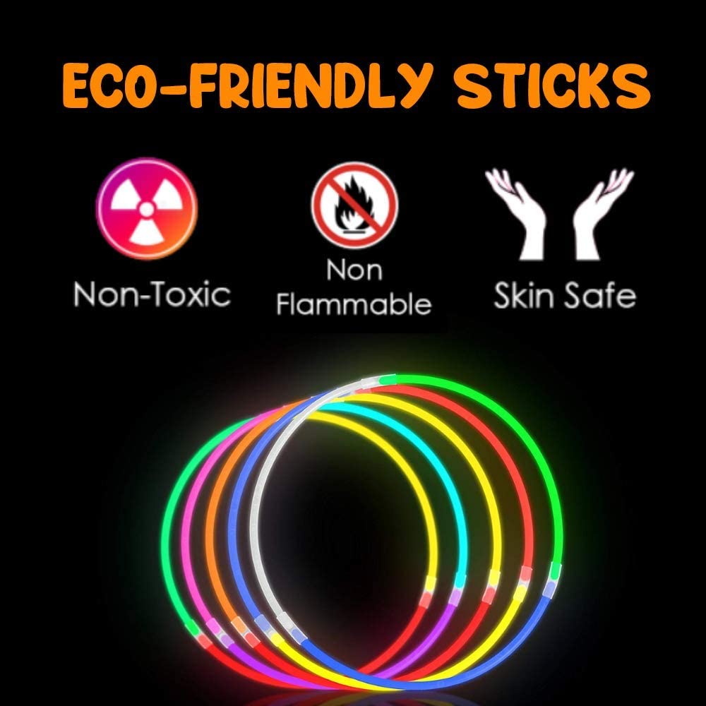 Glow Party Sticks - Neon Party Supplies Glow Stick - Bulk Glow Sticks - Glow Necklaces and Bracelets - Light Sticks - Bulk Party Glow Sticks - Neon Necklace Glowsticks (Pack of 100) 9.99 freeshipping - Kool Products