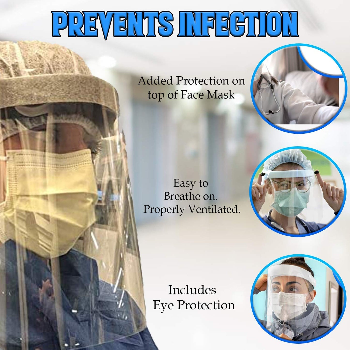 KP KOOL PRODUCTS Reusable Anti-Fog Face Shields, (Pack of 2) 7.54 freeshipping - Kool Products