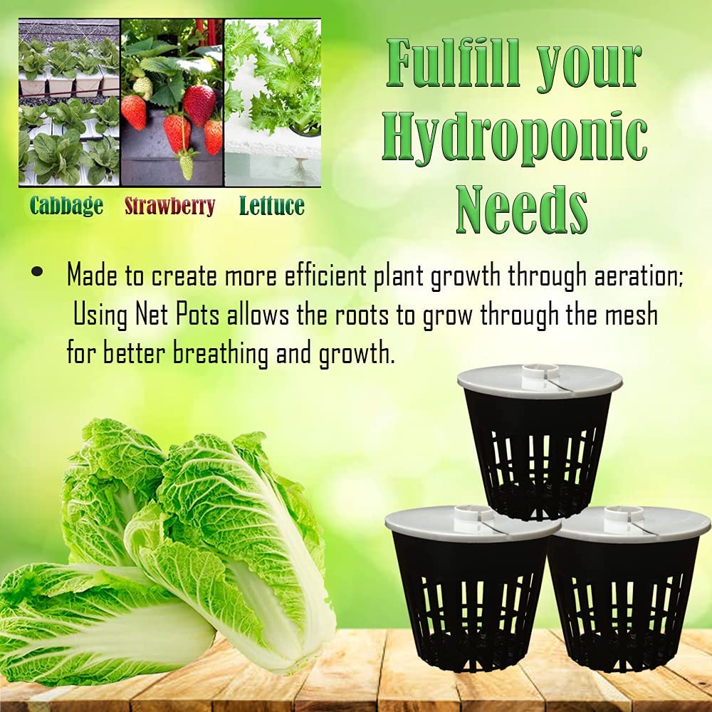 Net Pot 3 inch with Lids Mesh Hydroponic Aeroponic Orchid Round (25 Pack) 14.99 freeshipping - Kool Products