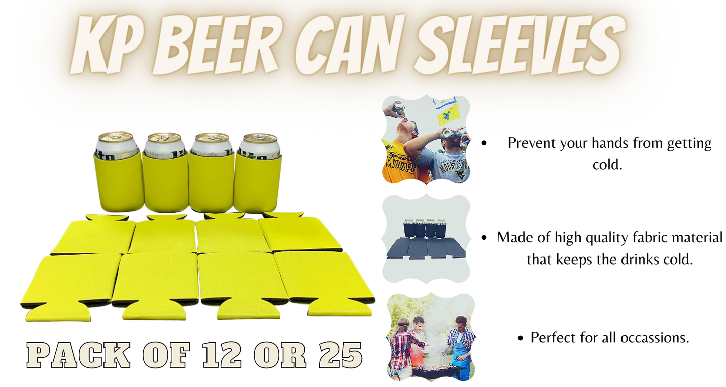Blank Beer Can Cooler Sleeves, Plain Collapsible Soda Cover Coolies 7.99 freeshipping - Kool Products