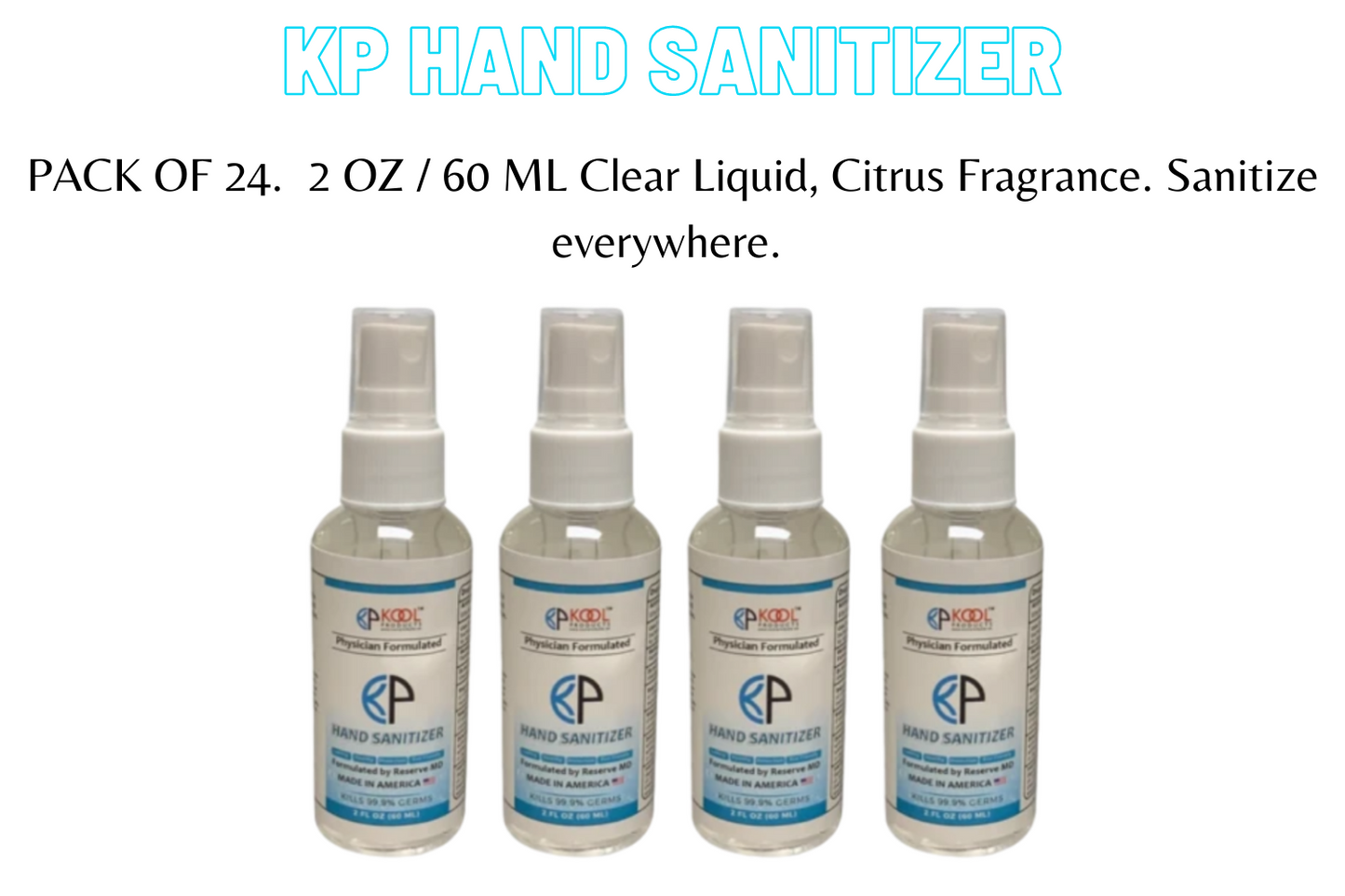 24-Pack 2oz Pocket Hand Sanitizer - $34.99 Free Ship - Made in USA