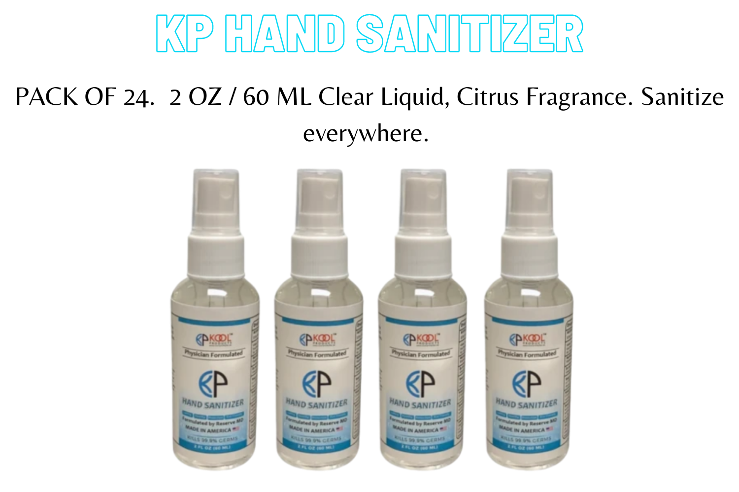 24-Pack 2oz Pocket Hand Sanitizer - $34.99 Free Ship - Made in USA