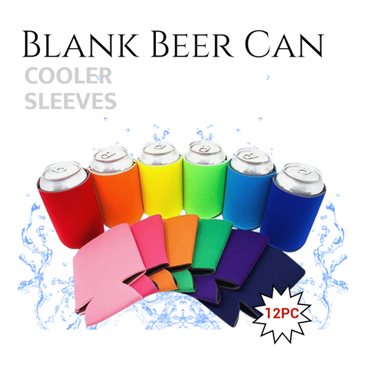 Plain beer can cooler sleeves, collapsible soda cover coolies - 7.99, free shipping - Kool Products